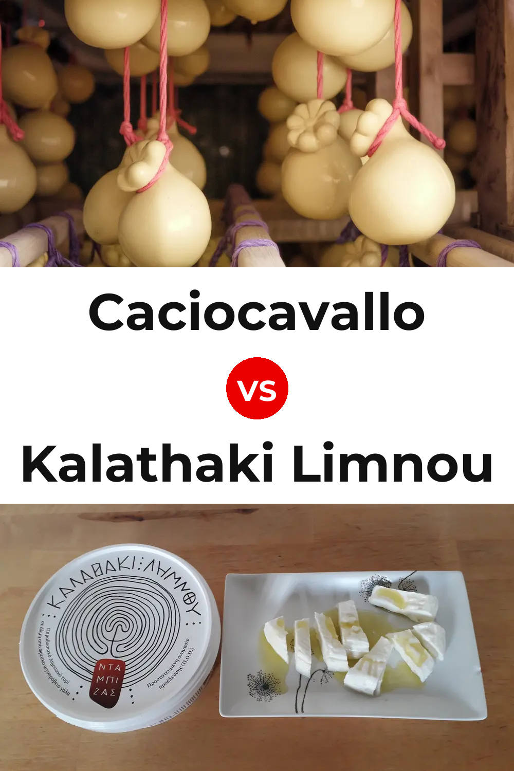 Caciocavallo Cheese vs Kalathaki Limnou Cheese Pinterest comparison