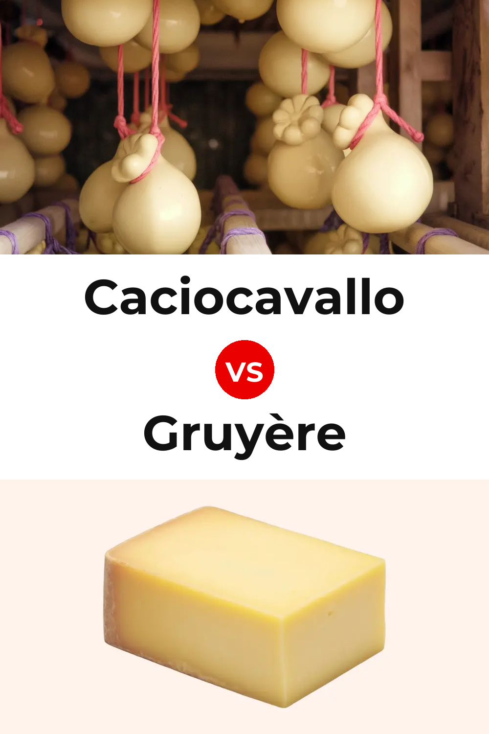Caciocavallo Cheese vs Gruyère Cheese Pinterest comparison