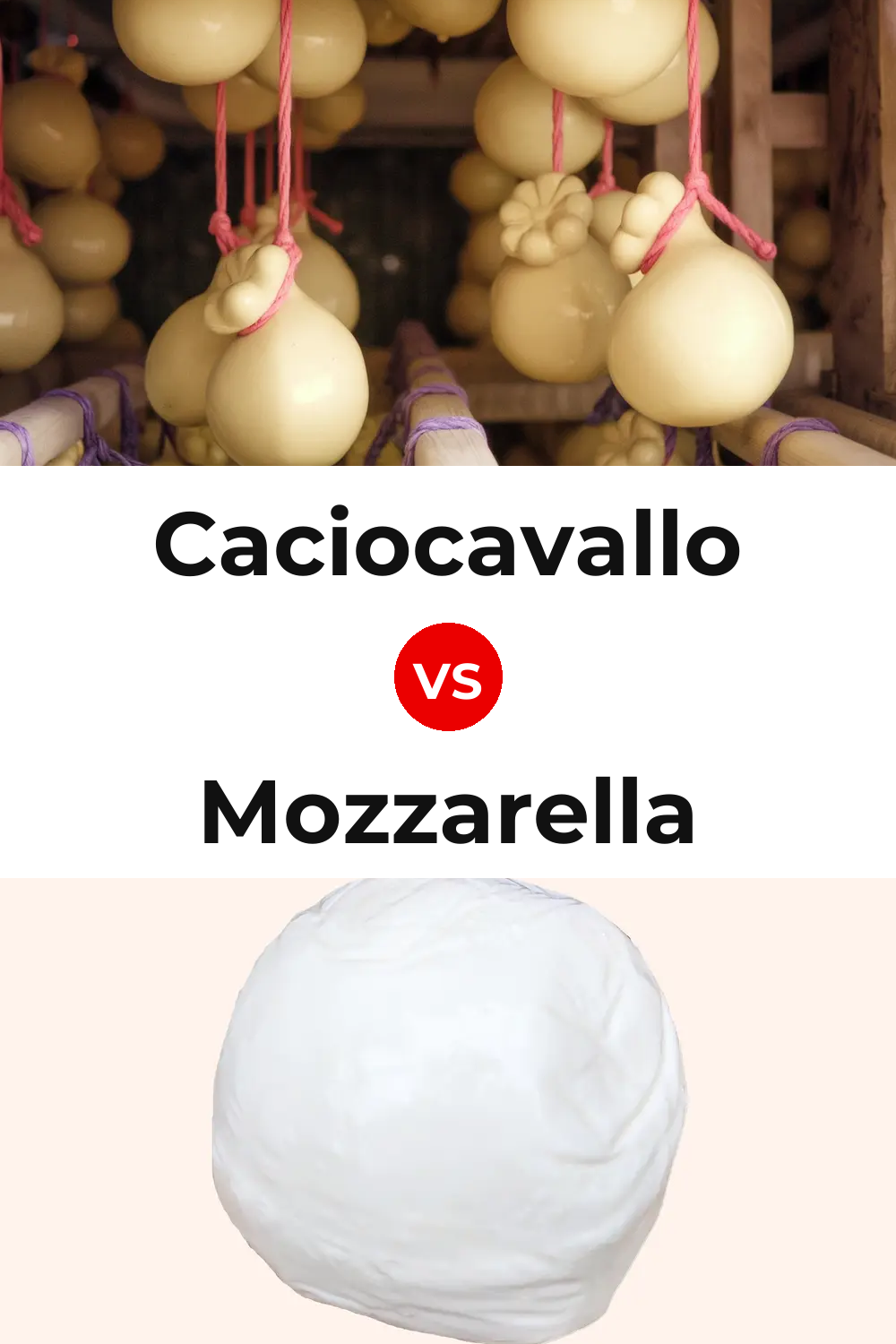 Caciocavallo Cheese vs Mozzarella Cheese Pinterest comparison