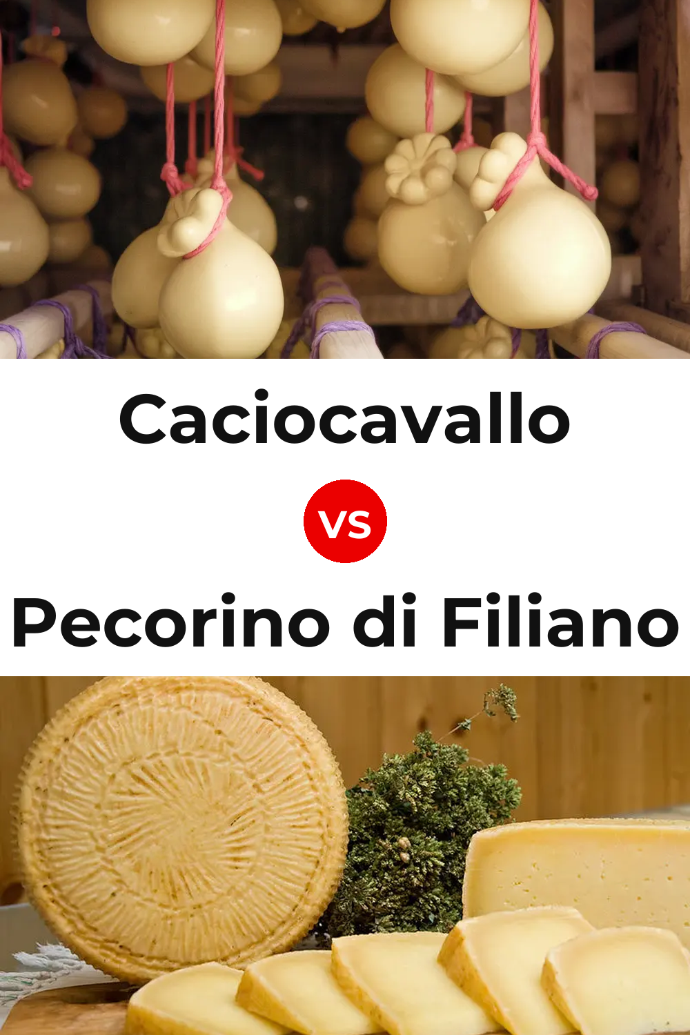 Caciocavallo Cheese vs Pecorino di Filiano Cheese Pinterest comparison