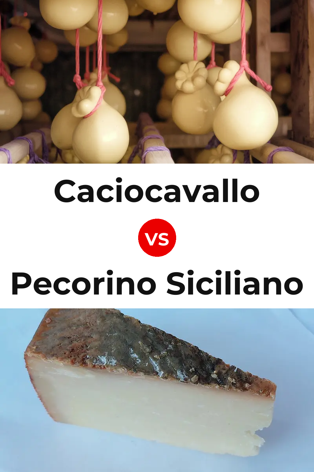 Caciocavallo Cheese vs Pecorino Siciliano Cheese Pinterest comparison