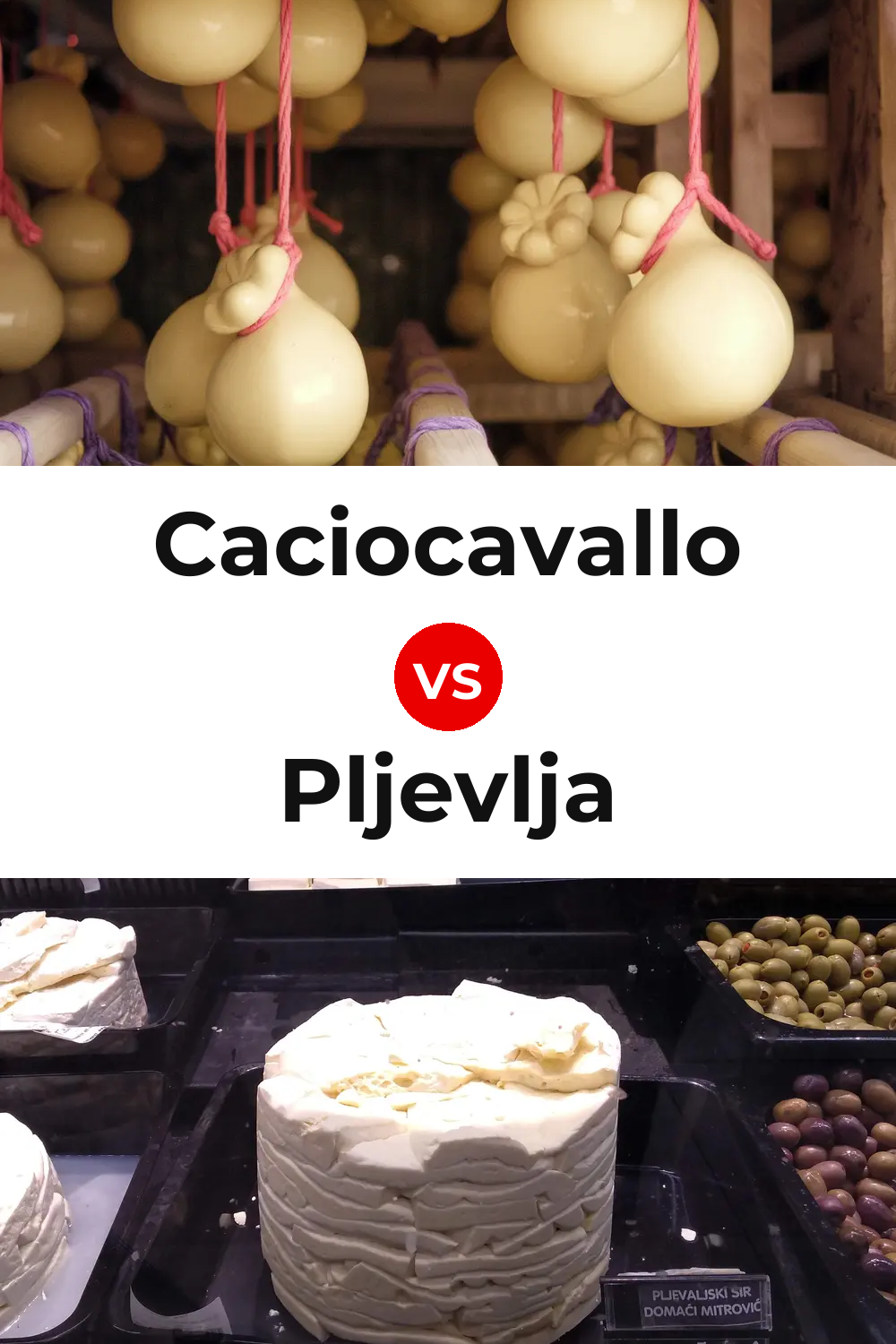 Caciocavallo Cheese vs Pljevlja Cheese Pinterest comparison