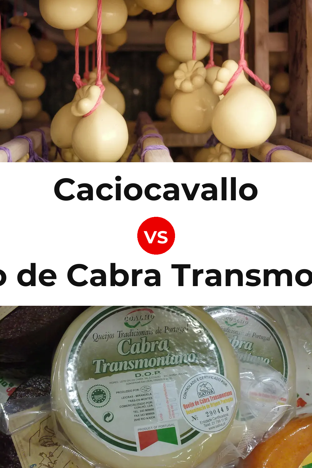 Caciocavallo Cheese vs Queijo de Cabra Transmontano Pinterest comparison