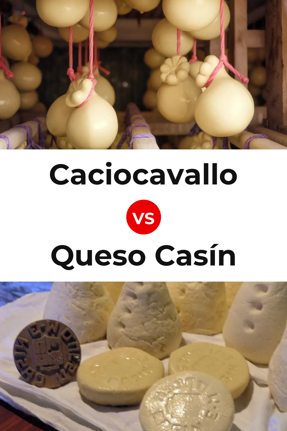 Caciocavallo Cheese vs Queso Casín Pinterest comparison