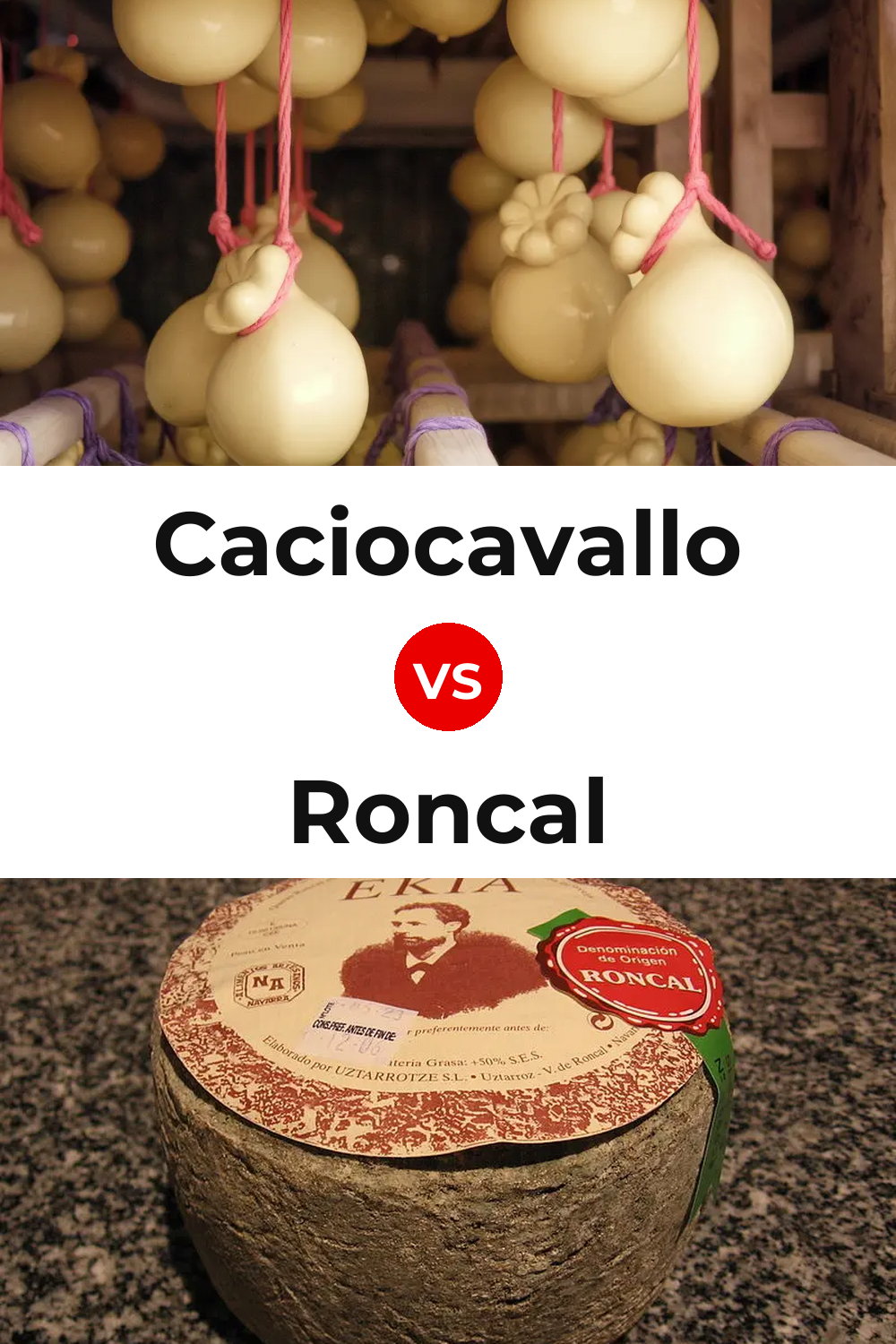Caciocavallo Cheese vs Roncal Cheese Pinterest comparison