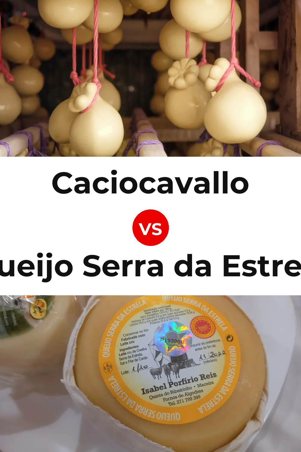 Caciocavallo Cheese vs Queijo Serra da Estrela Pinterest comparison