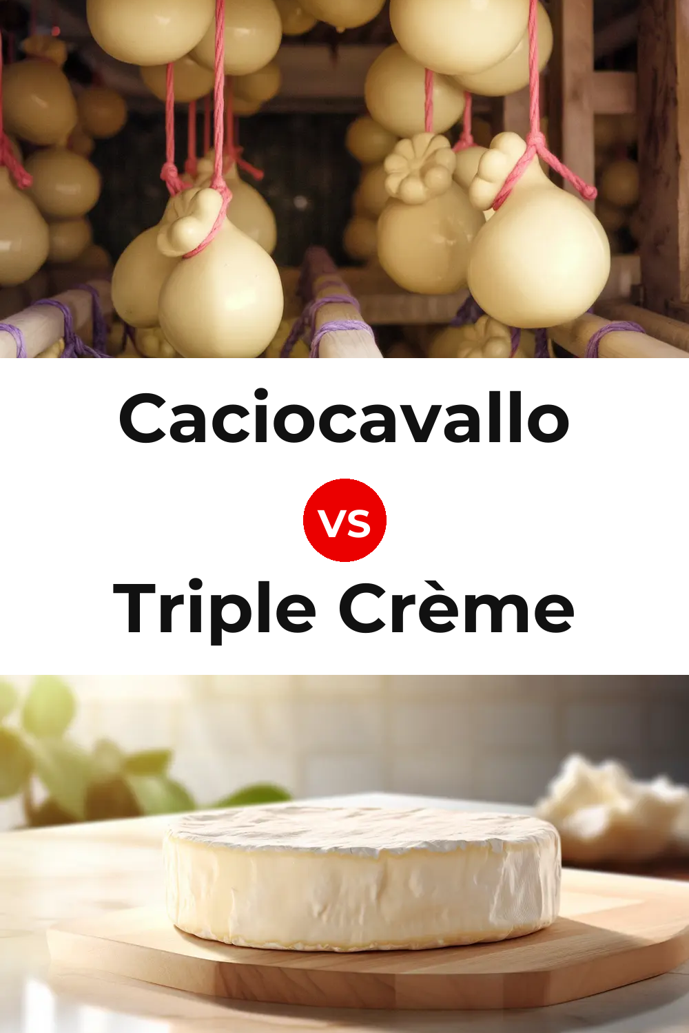 Caciocavallo Cheese vs Triple Crème Cheese Pinterest comparison