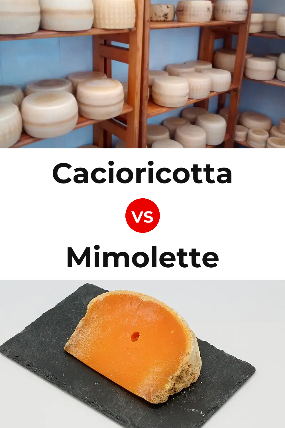 Cacioricotta Cheese vs Mimolette Cheese Pinterest comparison