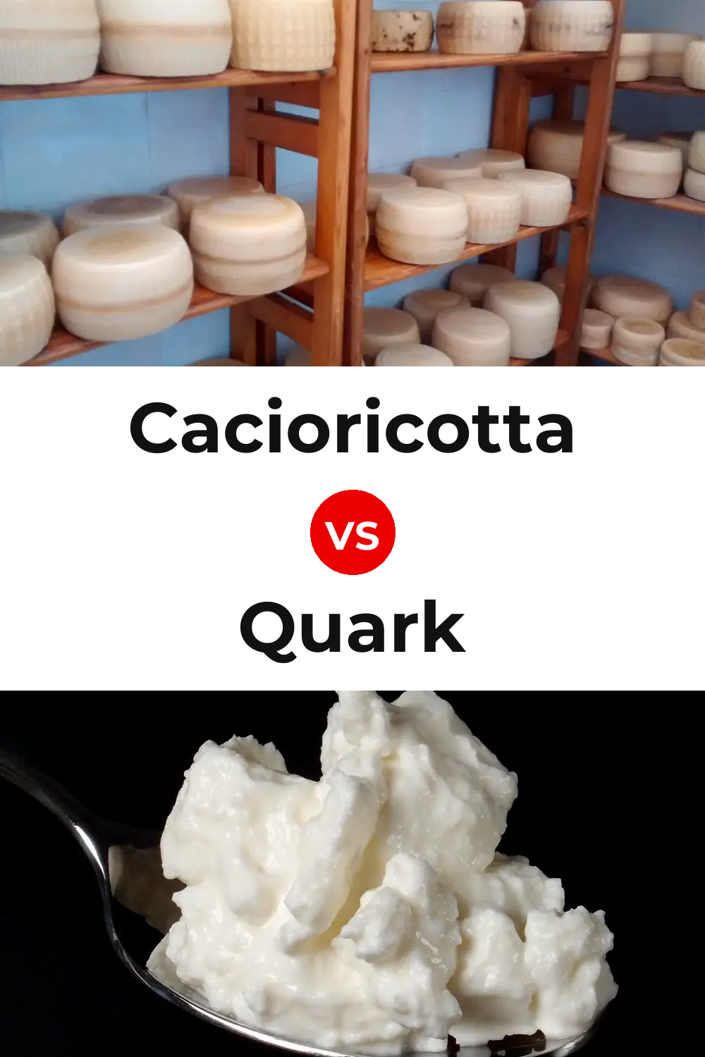 Cacioricotta Cheese vs Quark Cheese Pinterest comparison