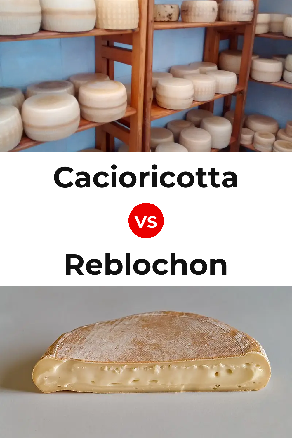 Cacioricotta Cheese vs Reblochon Cheese Pinterest comparison