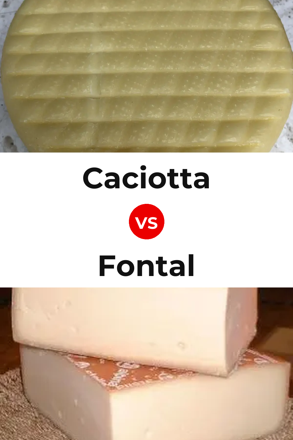 Caciotta Cheese vs Fontal Cheese Pinterest comparison