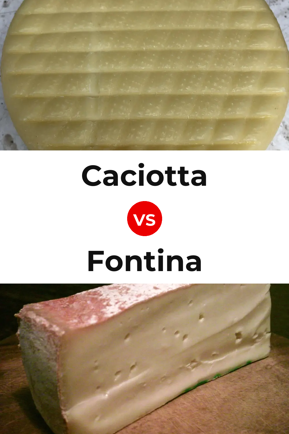 Caciotta Cheese vs Fontina Cheese Pinterest comparison