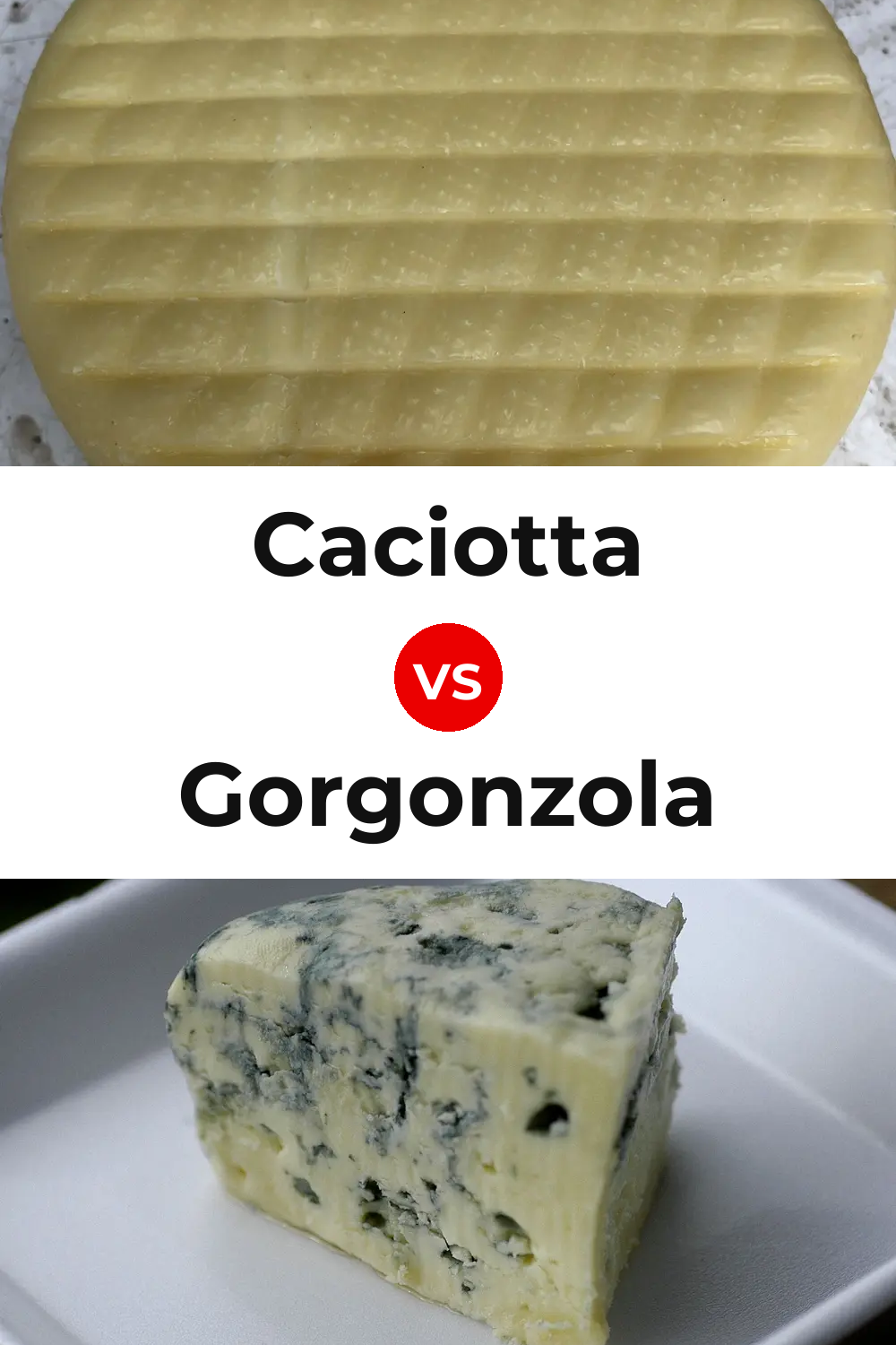 Caciotta Cheese vs Gorgonzola Cheese Pinterest comparison