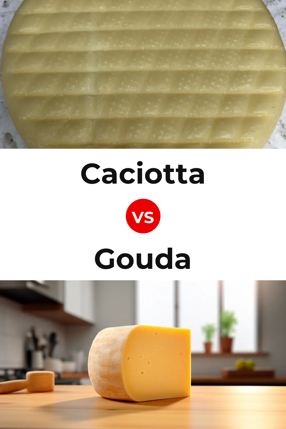 Caciotta Cheese vs Gouda Cheese Pinterest comparison