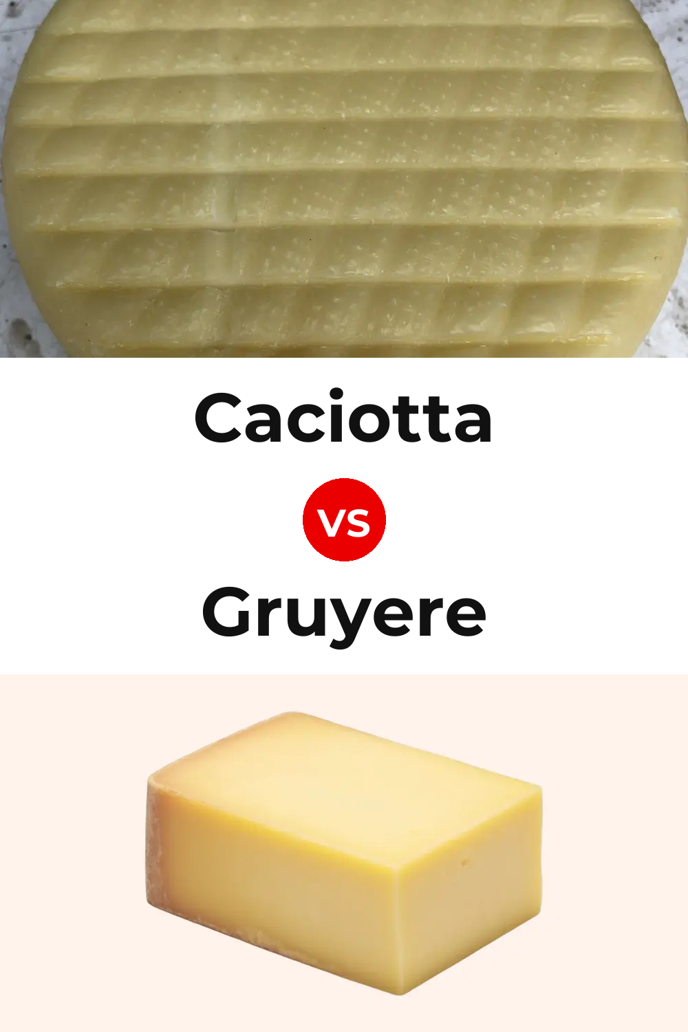 Caciotta Cheese vs American Gruyere Cheese Pinterest comparison