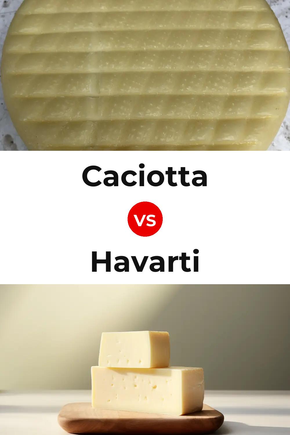 Caciotta Cheese vs Havarti Cheese Pinterest comparison