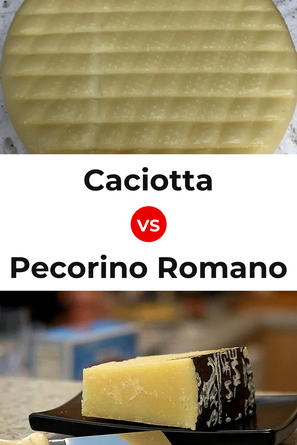 Caciotta Cheese vs Pecorino Romano Cheese Pinterest comparison