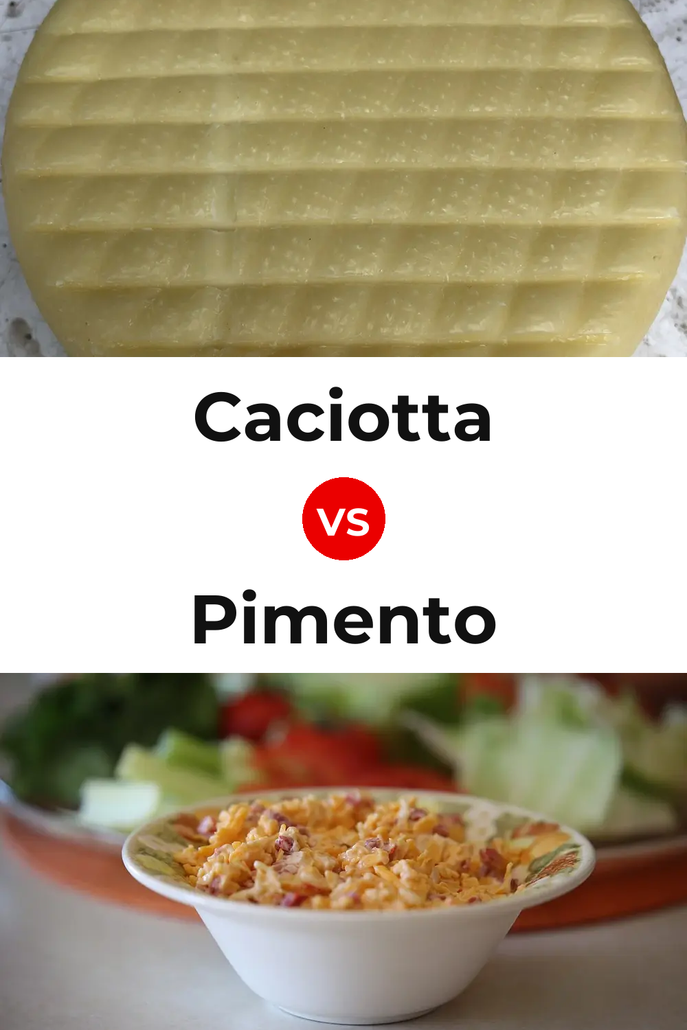 Caciotta Cheese vs Pimento Cheese Pinterest comparison