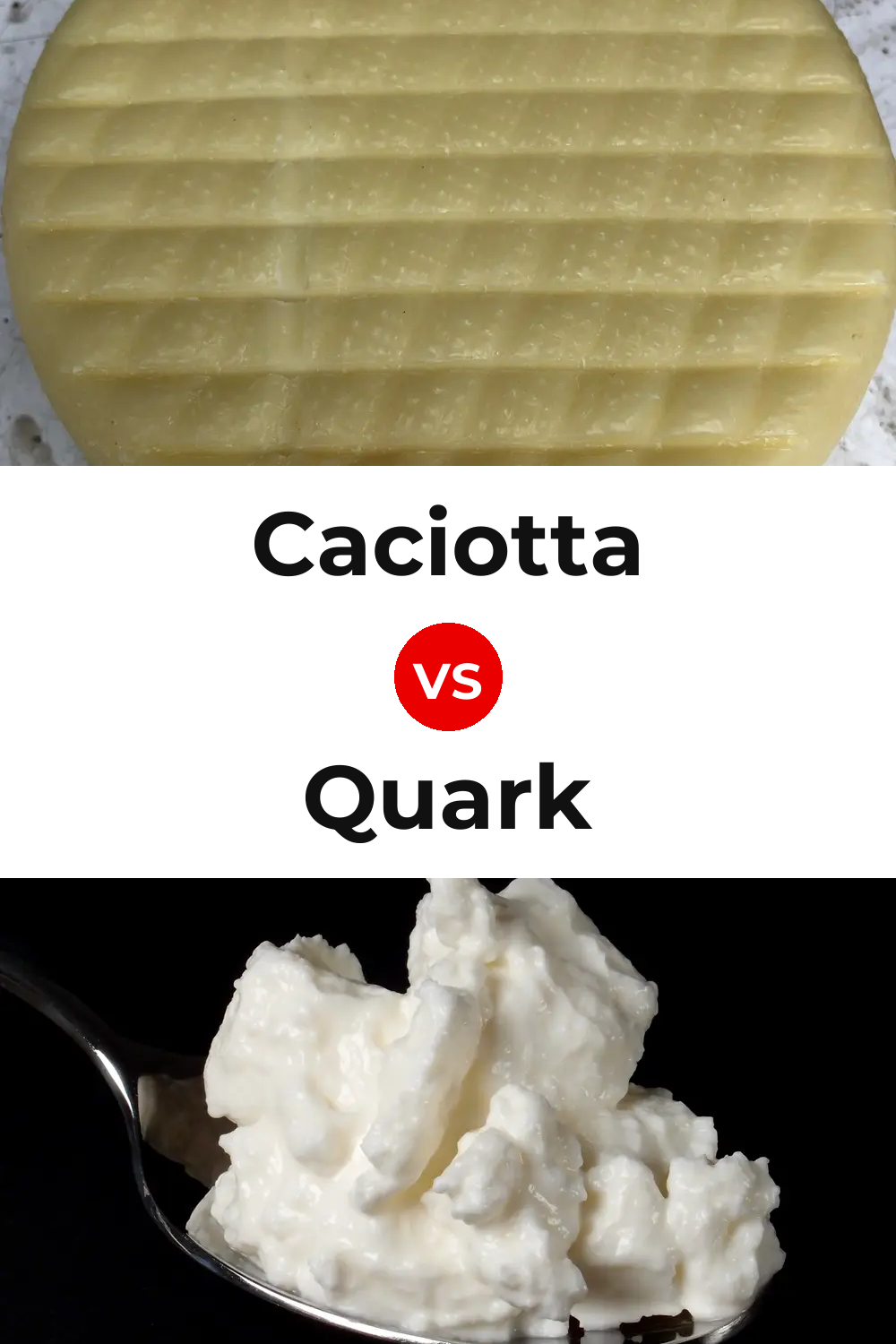 Caciotta Cheese vs Quark Cheese Pinterest comparison
