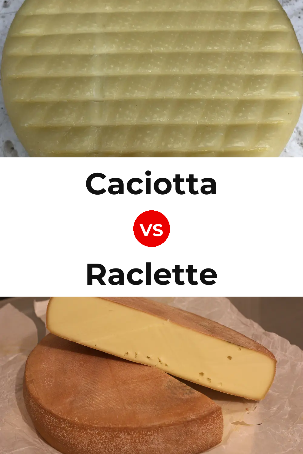 Caciotta Cheese vs Raclette Cheese Pinterest comparison