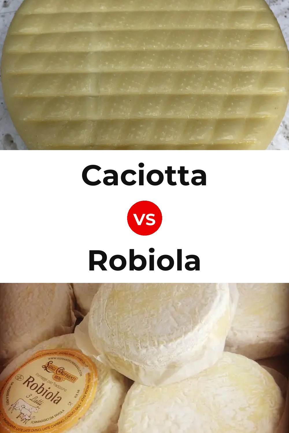 Caciotta Cheese vs Robiola Cheese Pinterest comparison