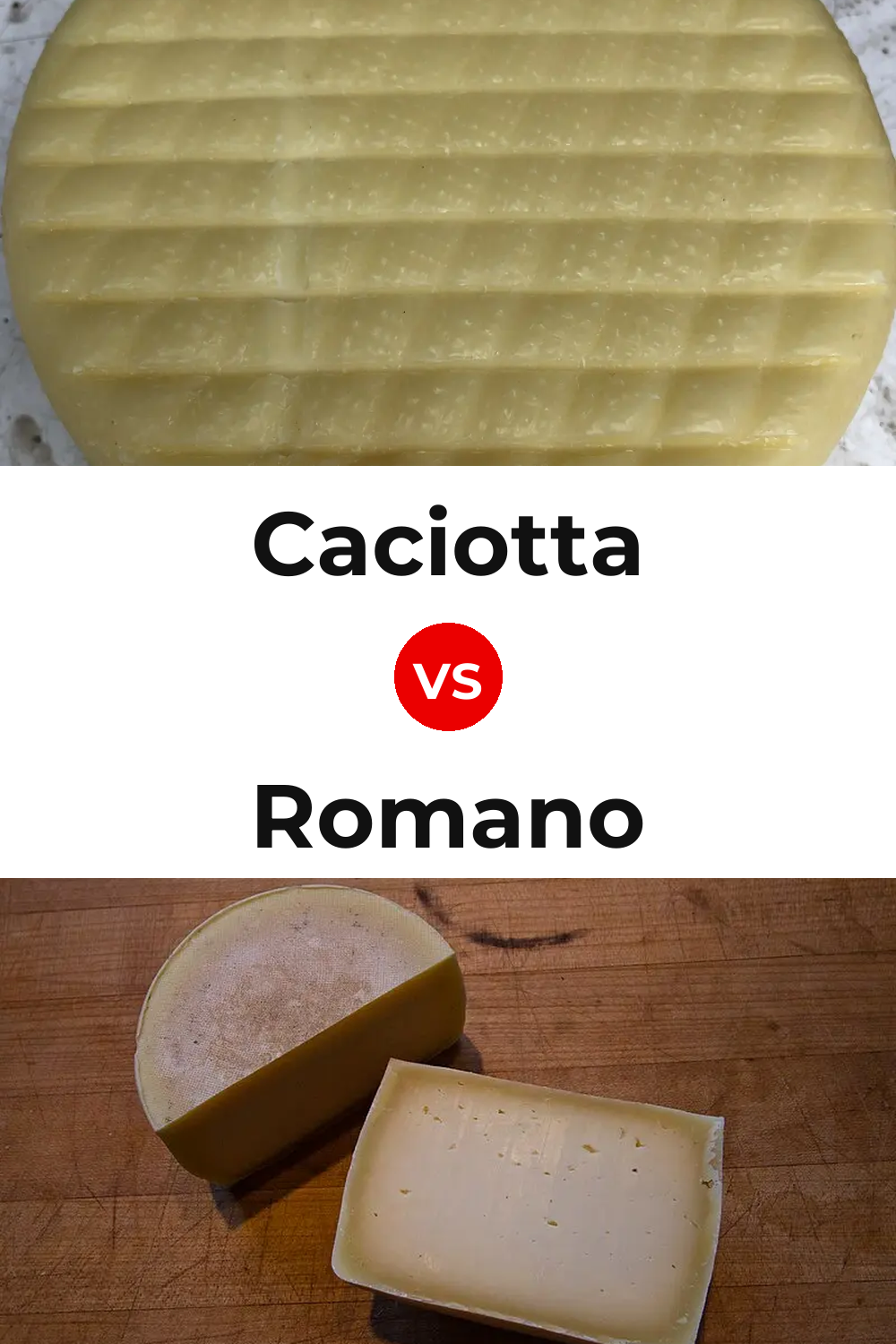 Caciotta Cheese vs Romano Cheese Pinterest comparison