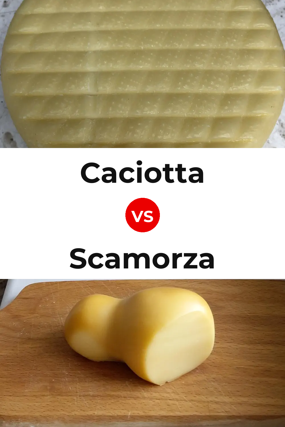 Caciotta Cheese vs Scamorza Cheese Pinterest comparison