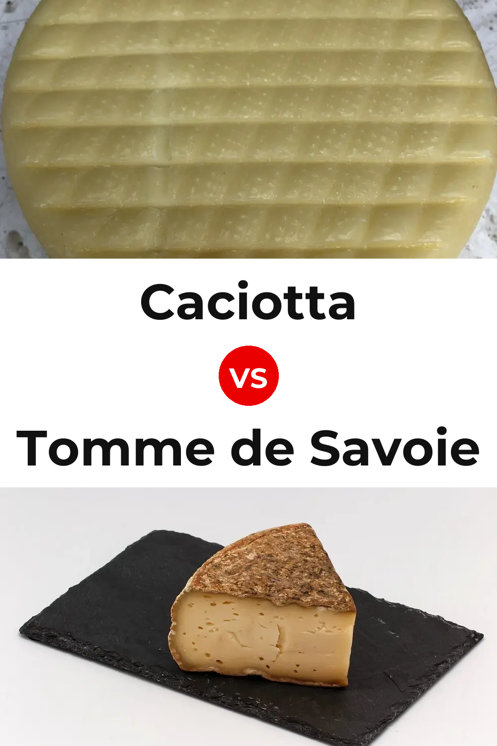 Caciotta Cheese vs Tomme de Savoie Cheese Pinterest comparison