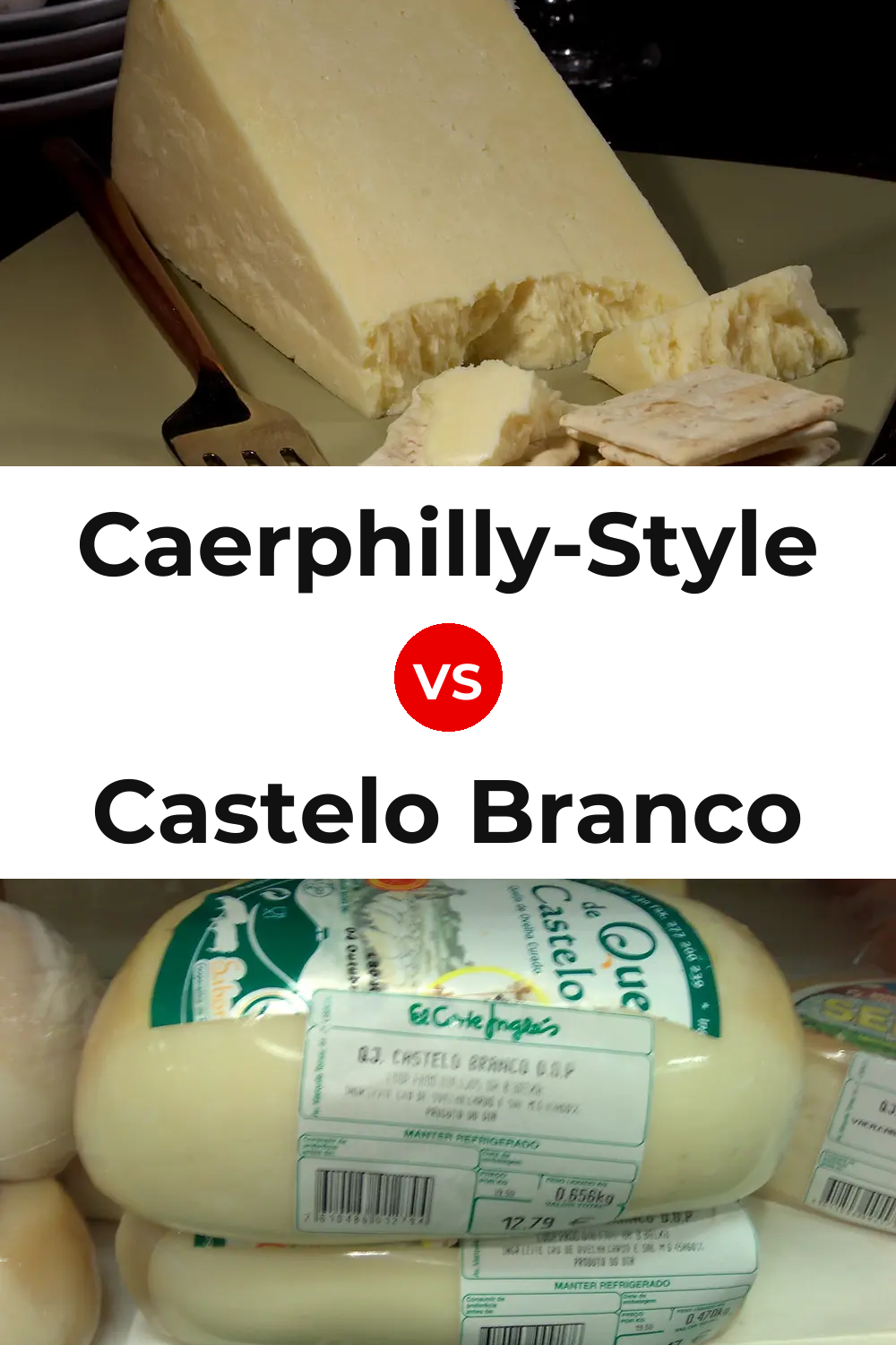 Caerphilly-Style Cheese vs Castelo Branco Cheese Pinterest comparison
