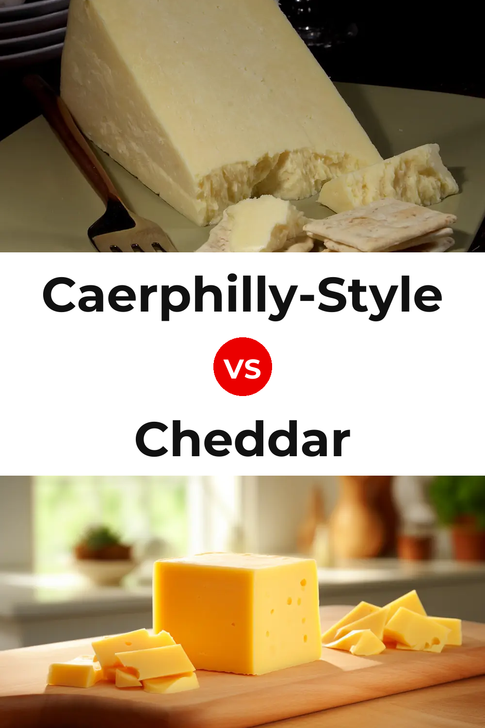 Caerphilly-Style Cheese vs Cheddar Cheese Pinterest comparison