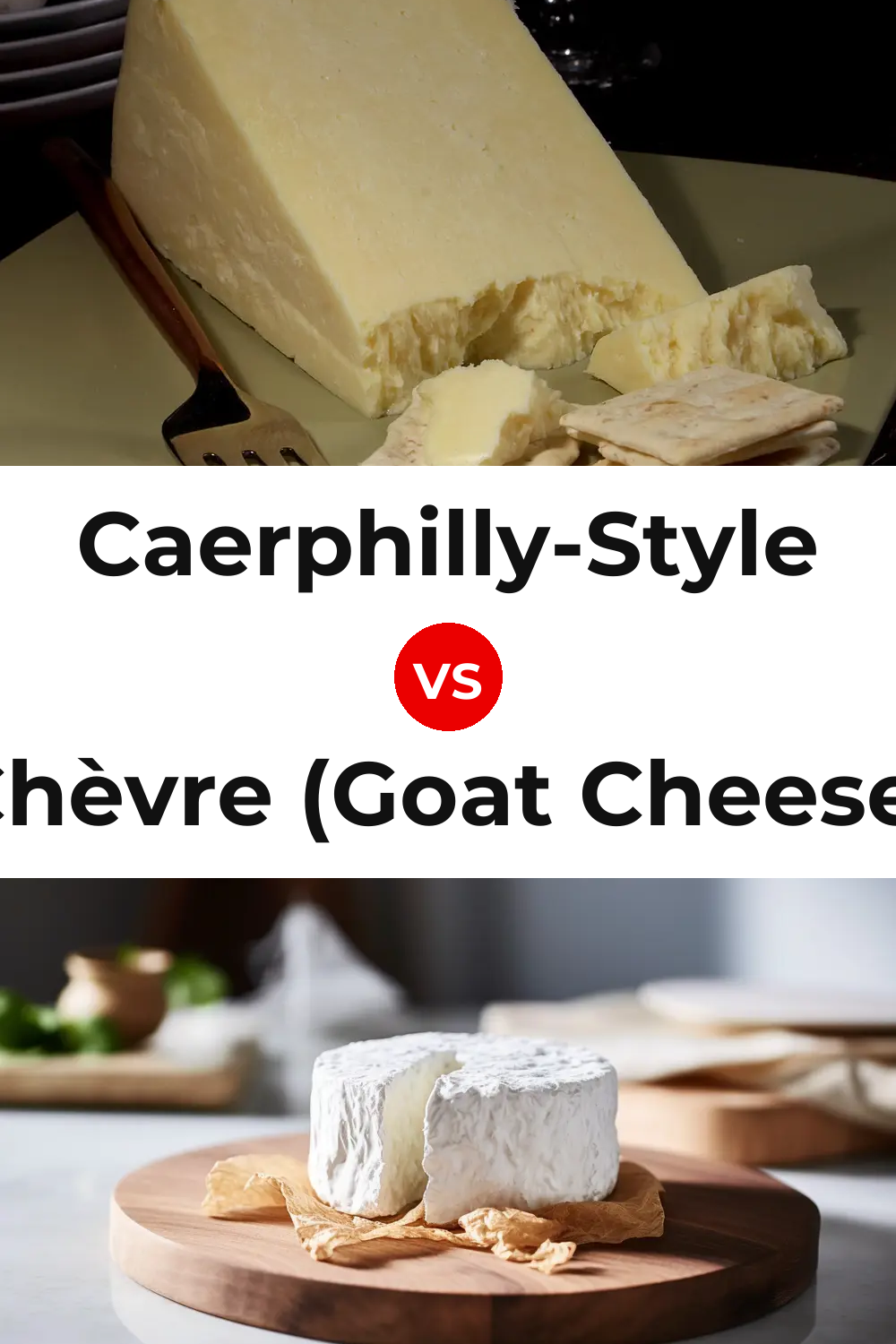 Caerphilly-Style Cheese vs Chèvre (Goat Cheese) Pinterest comparison