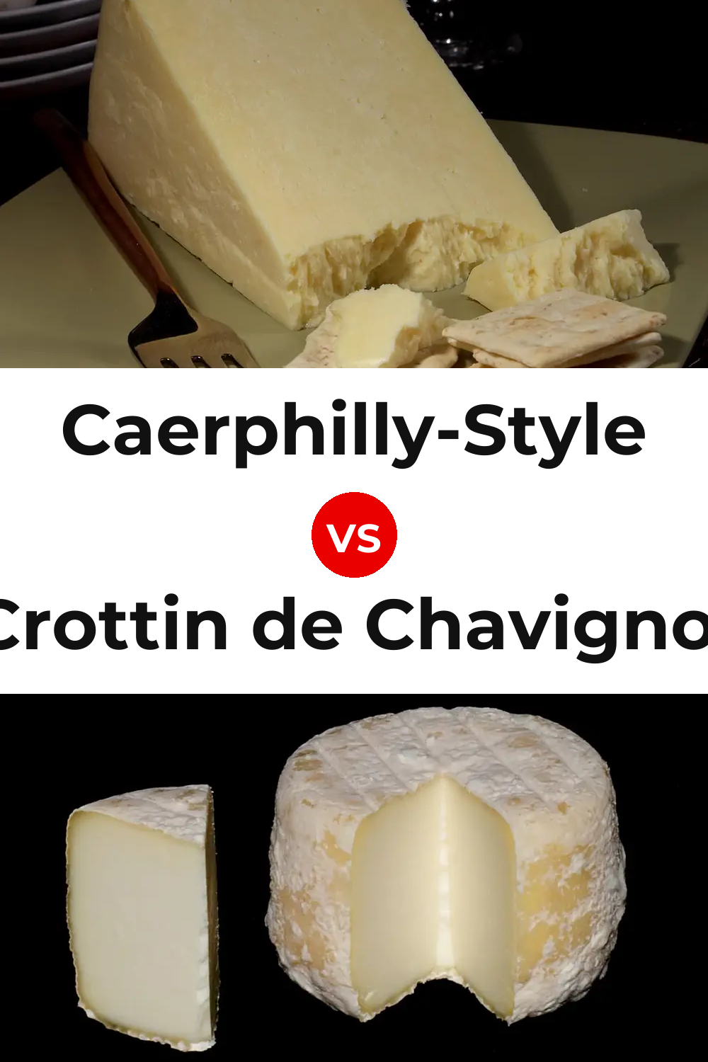 Caerphilly-Style Cheese vs Crottin de Chavignol Cheese Pinterest comparison