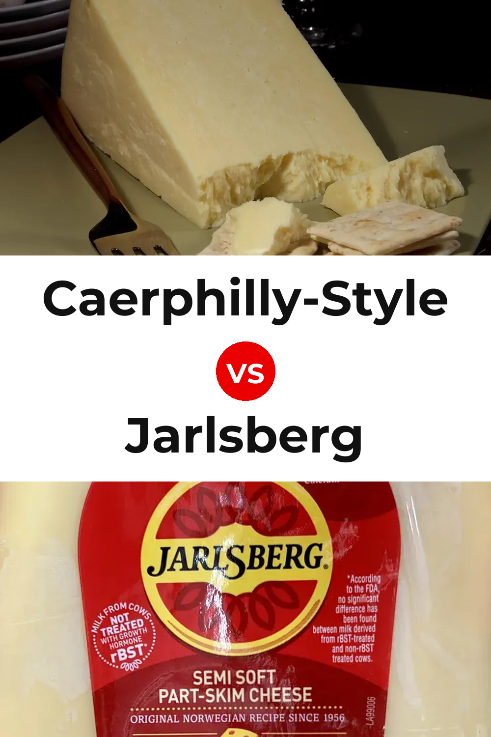 Caerphilly-Style Cheese vs Jarlsberg Cheese Pinterest comparison