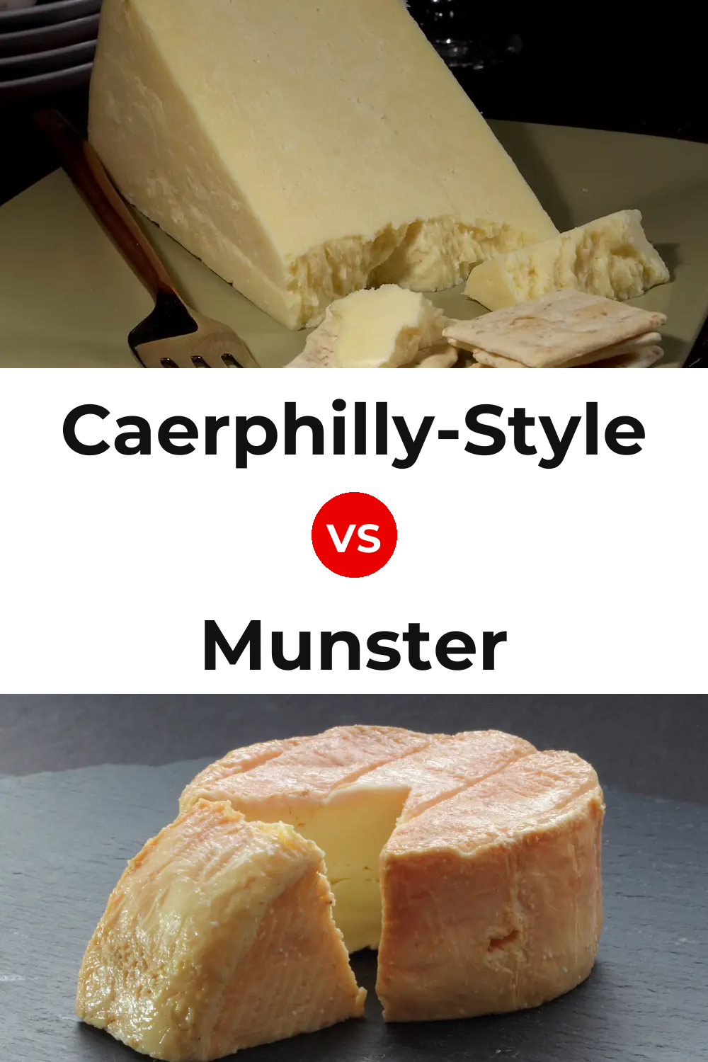 Caerphilly-Style Cheese vs Munster Cheese Pinterest comparison