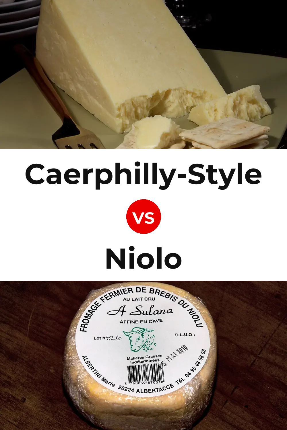 Caerphilly-Style Cheese vs Niolo Cheese Pinterest comparison