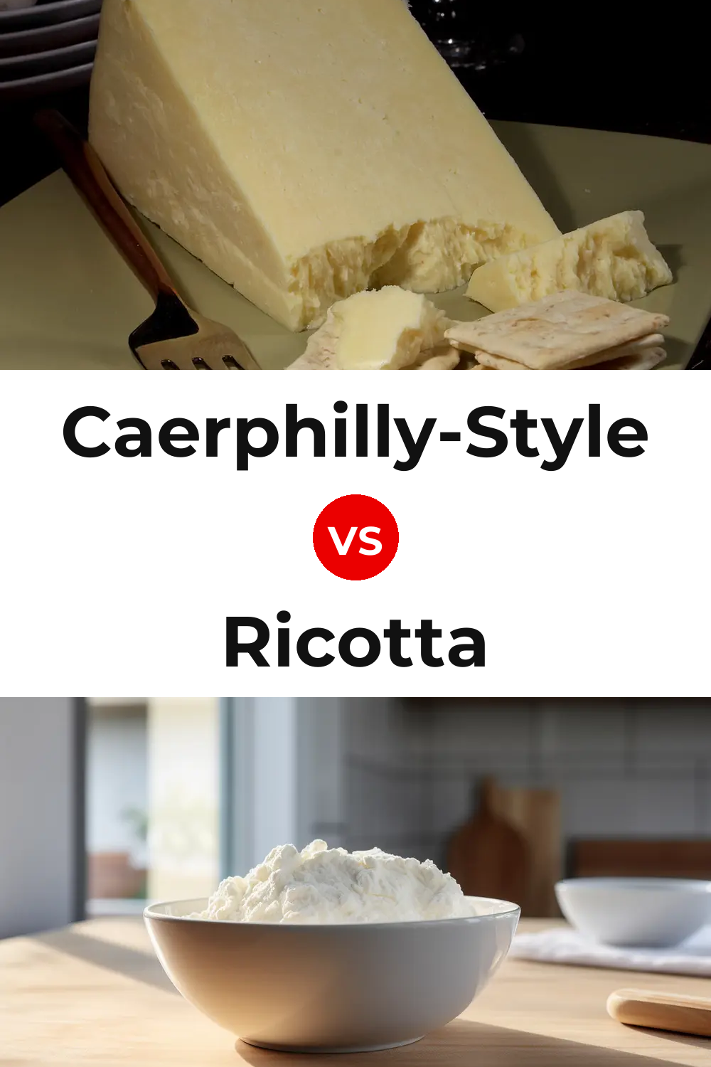 Caerphilly-Style Cheese vs Ricotta Cheese Pinterest comparison
