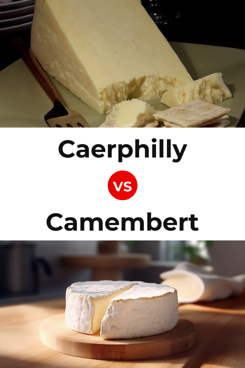 Caerphilly Cheese vs Camembert Cheese Pinterest comparison