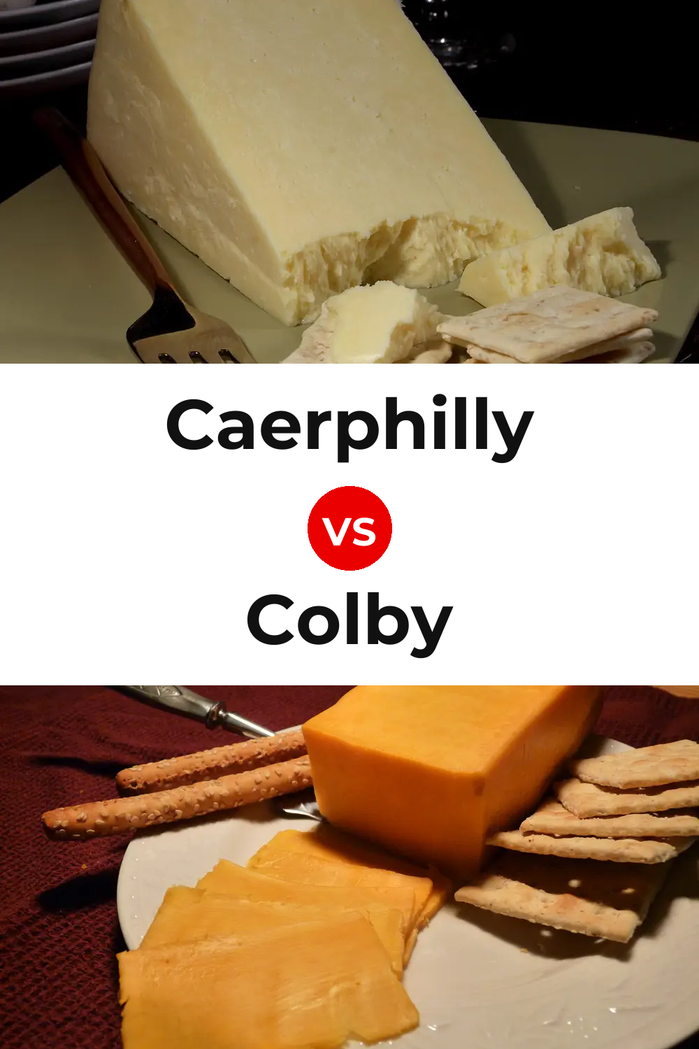 Caerphilly Cheese vs Colby Cheese Pinterest comparison