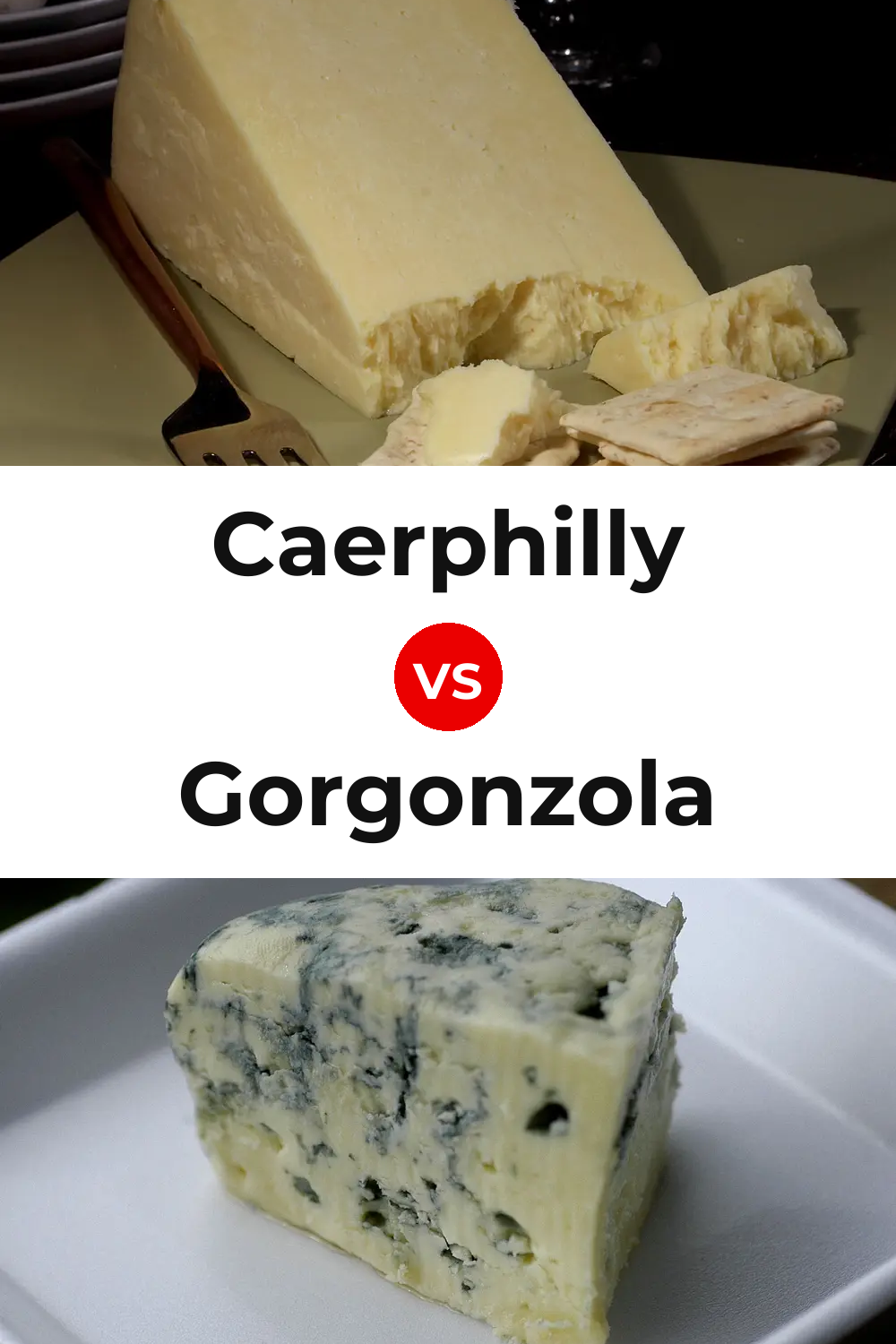 Caerphilly Cheese vs Gorgonzola Cheese Pinterest comparison