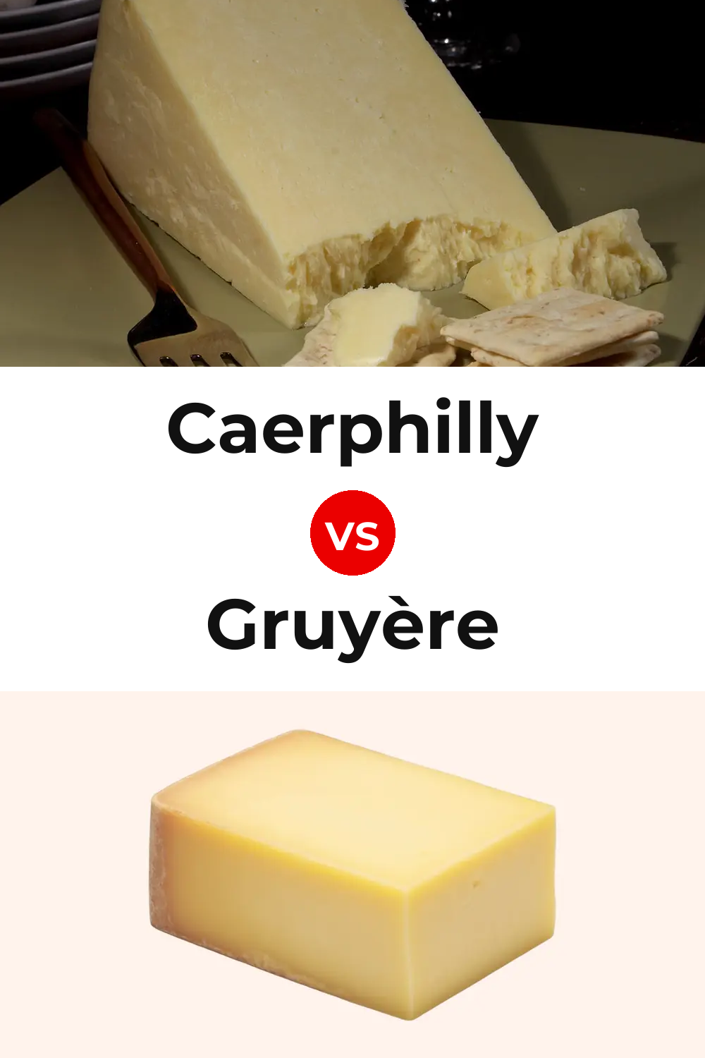 Caerphilly Cheese vs Gruyère Cheese Pinterest comparison