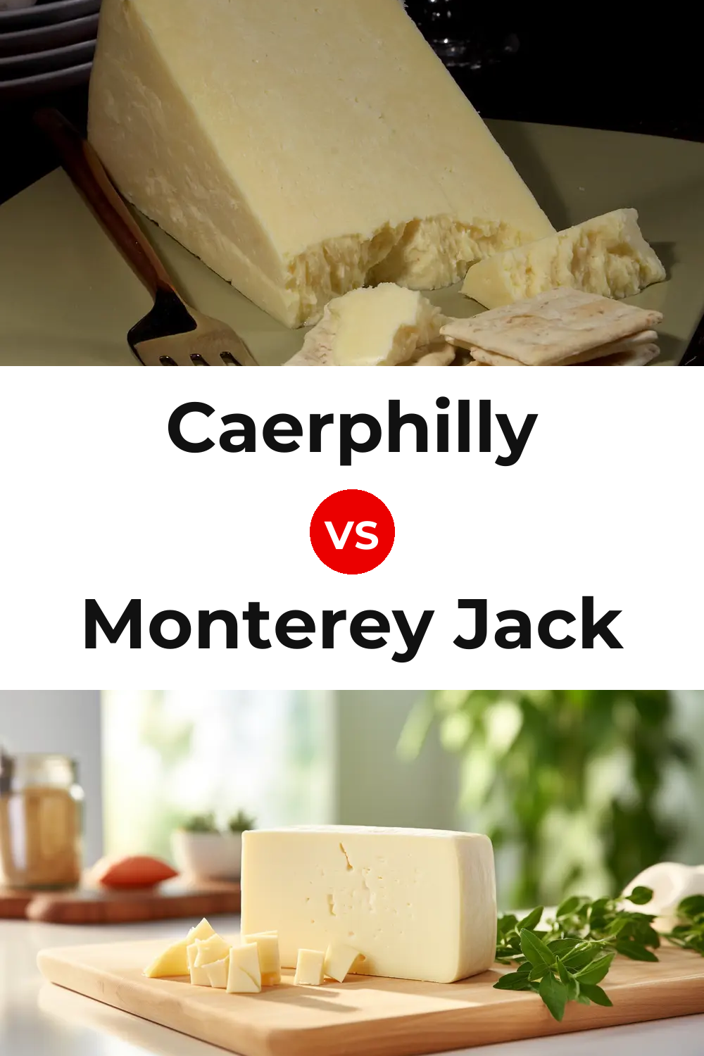 Caerphilly Cheese vs Monterey Jack Cheese Pinterest comparison