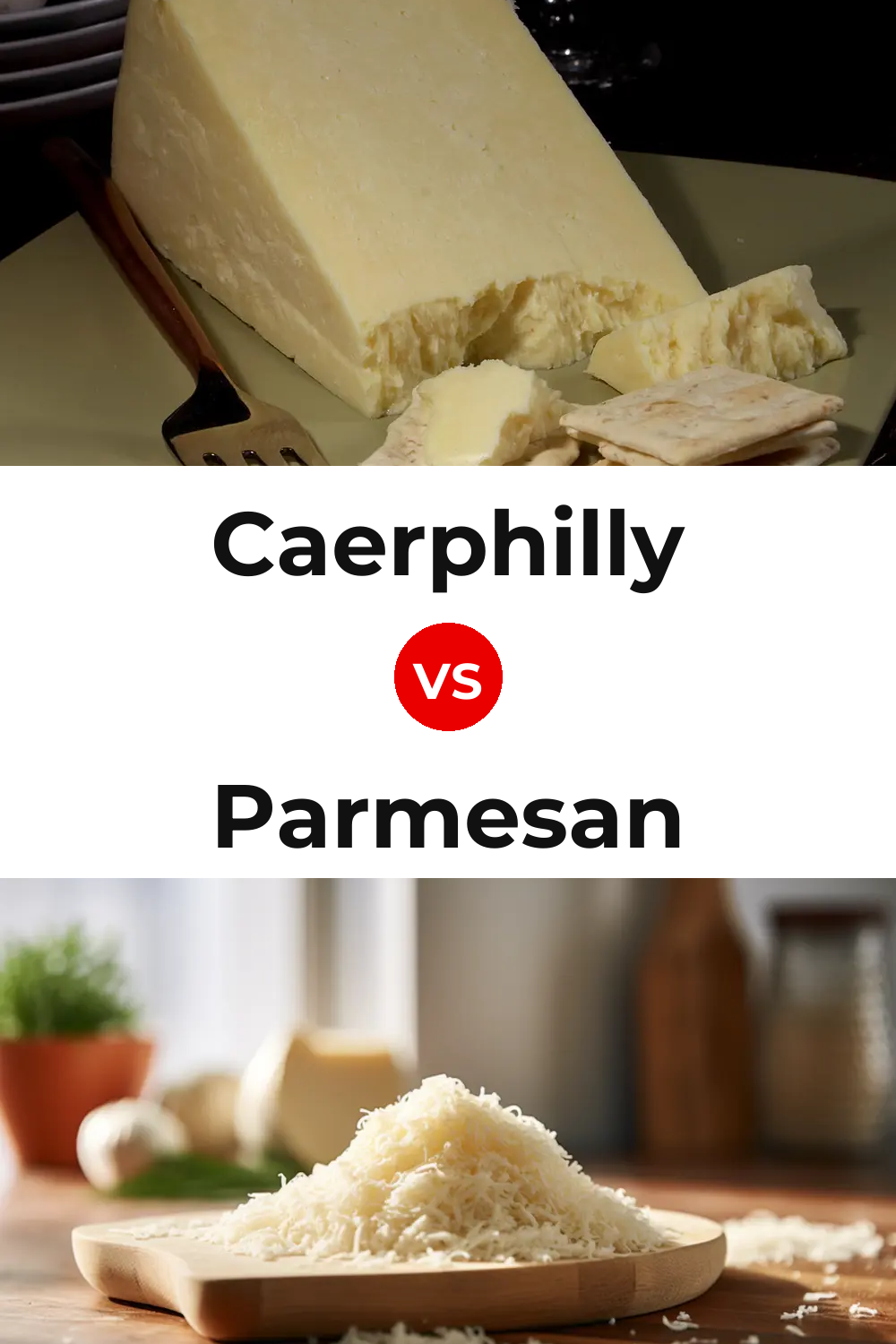 Caerphilly Cheese vs Parmesan Cheese Pinterest comparison