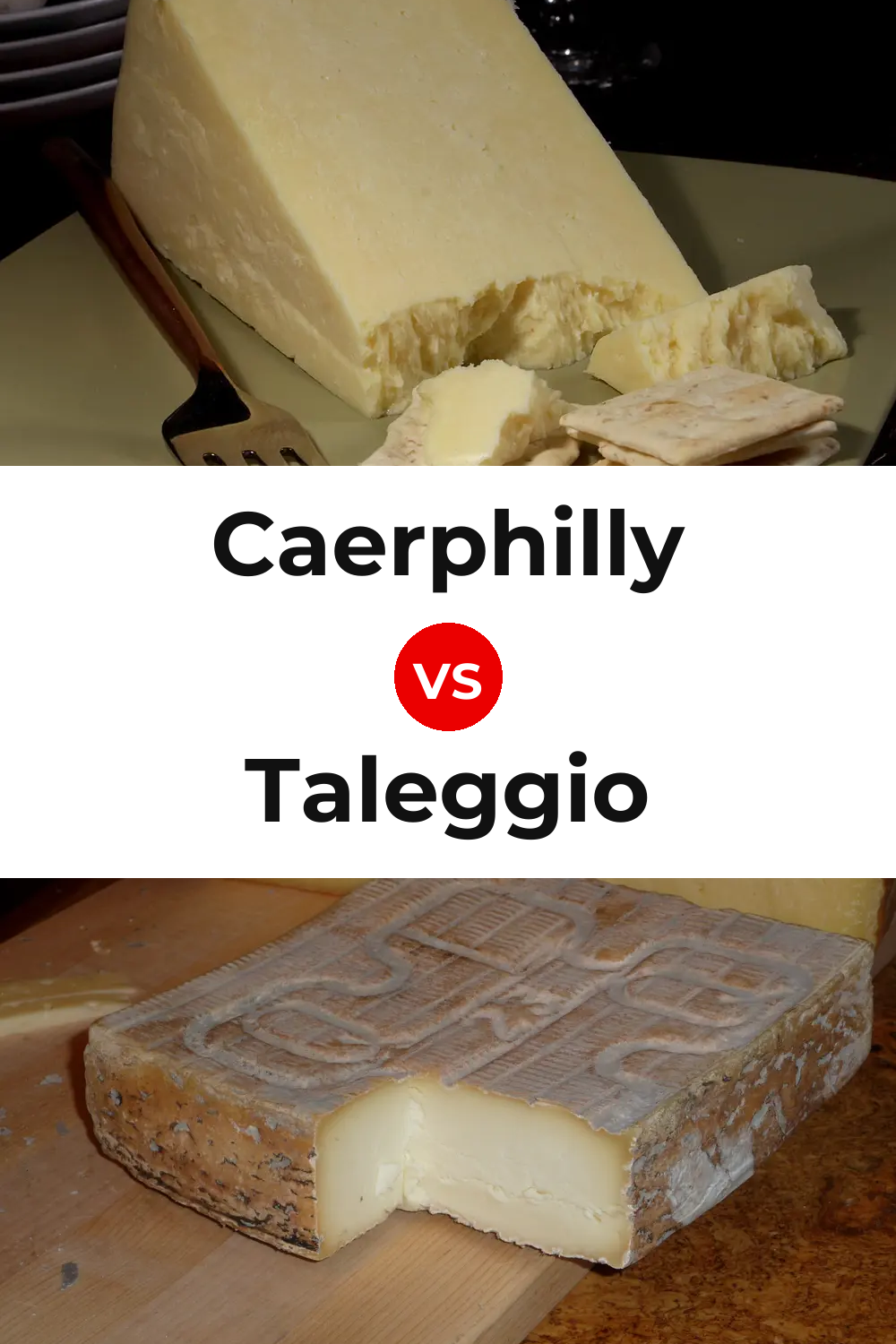 Caerphilly Cheese vs Taleggio Cheese Pinterest comparison