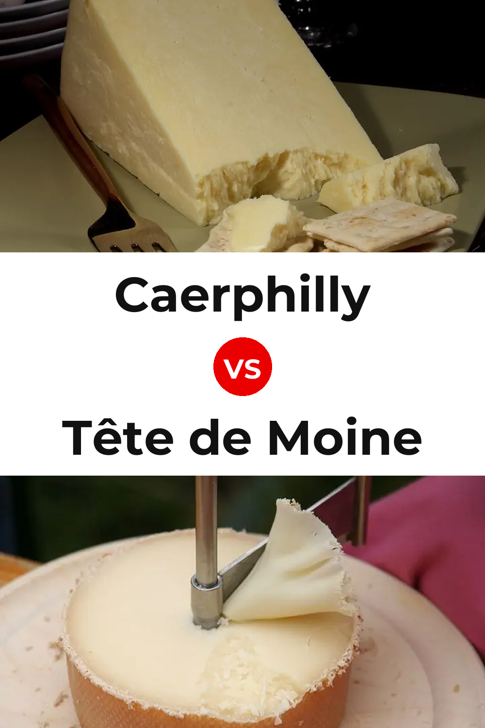 Caerphilly Cheese vs Tête de Moine Cheese Pinterest comparison