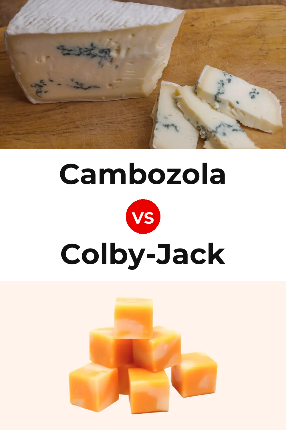 Cambozola Cheese vs Colby-Jack Cheese Pinterest comparison