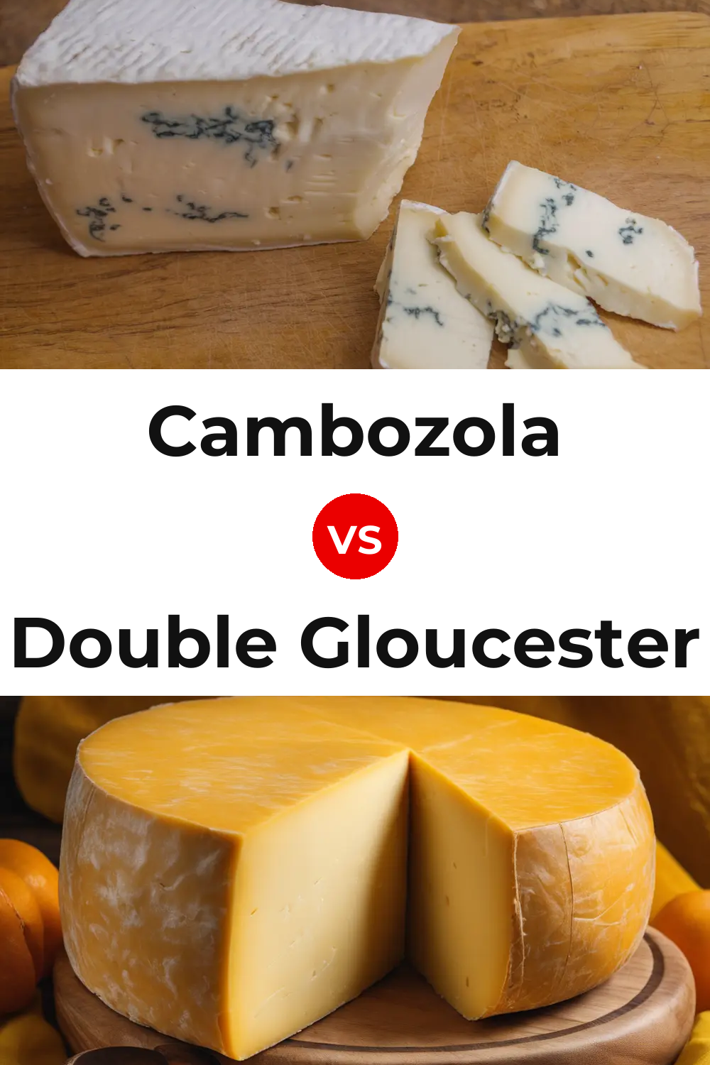 Cambozola Cheese vs Double Gloucester Cheese Pinterest comparison