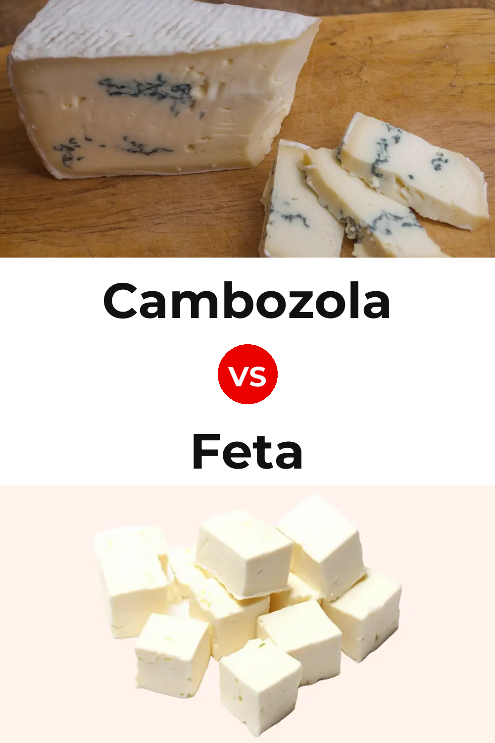 Cambozola Cheese vs Feta Cheese Pinterest comparison