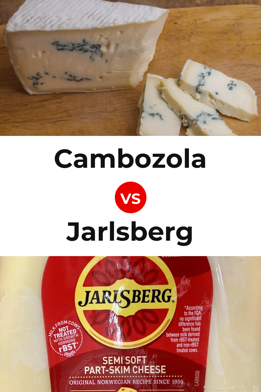 Cambozola Cheese vs Jarlsberg Cheese Pinterest comparison