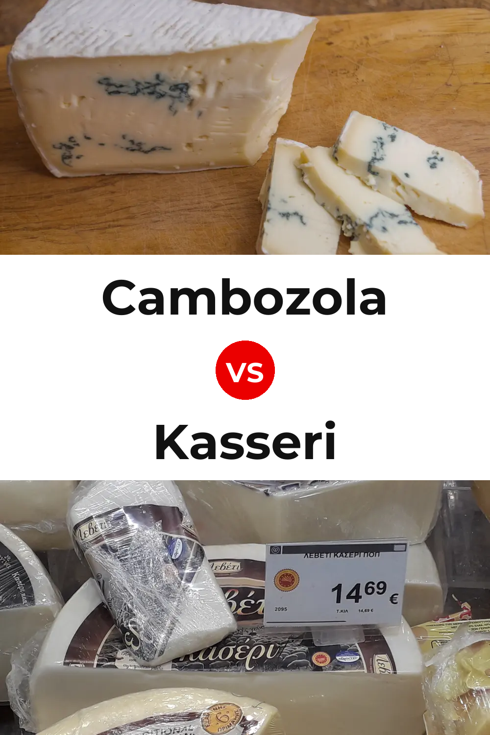 Cambozola Cheese vs Kasseri Cheese Pinterest comparison