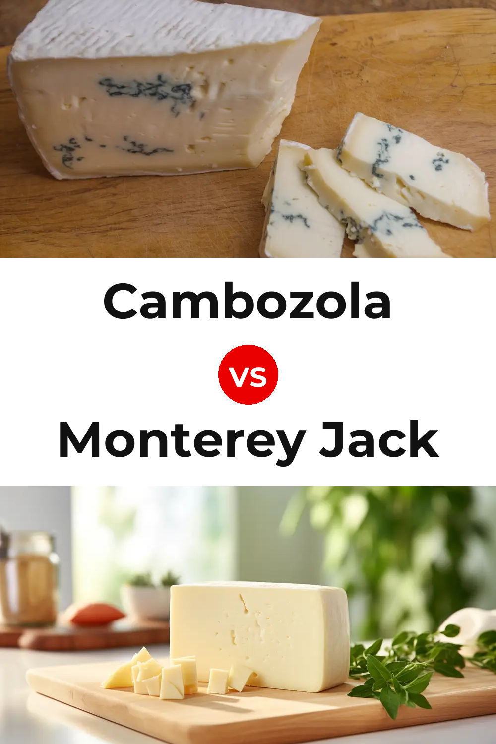 Cambozola Cheese vs Monterey Jack Cheese Pinterest comparison